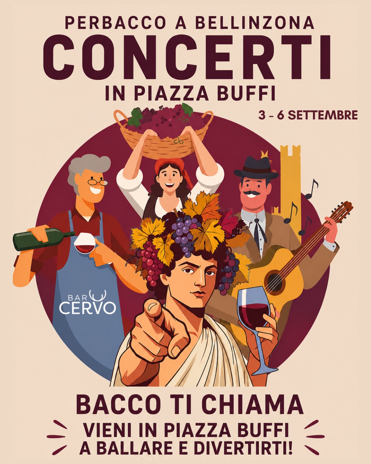 Copertina di PerBacco a Bellinzona – Concerti in Piazza Buffi