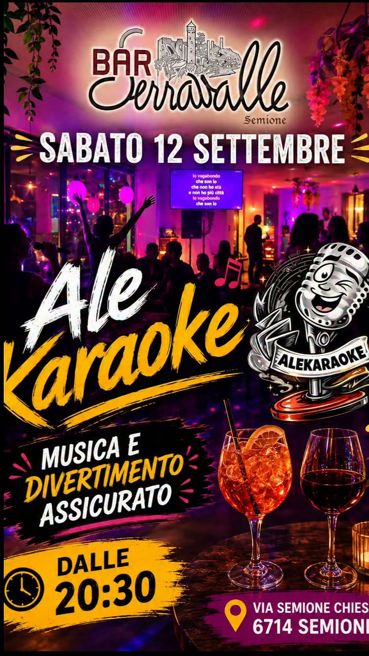 Copertina di Ale Karaoke @ Bar Serravalle