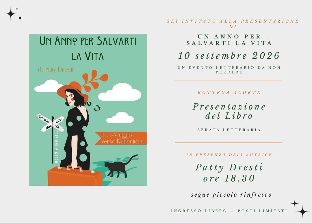 Copertina di Presentazione del libro “Un anno per salvarti la vita”