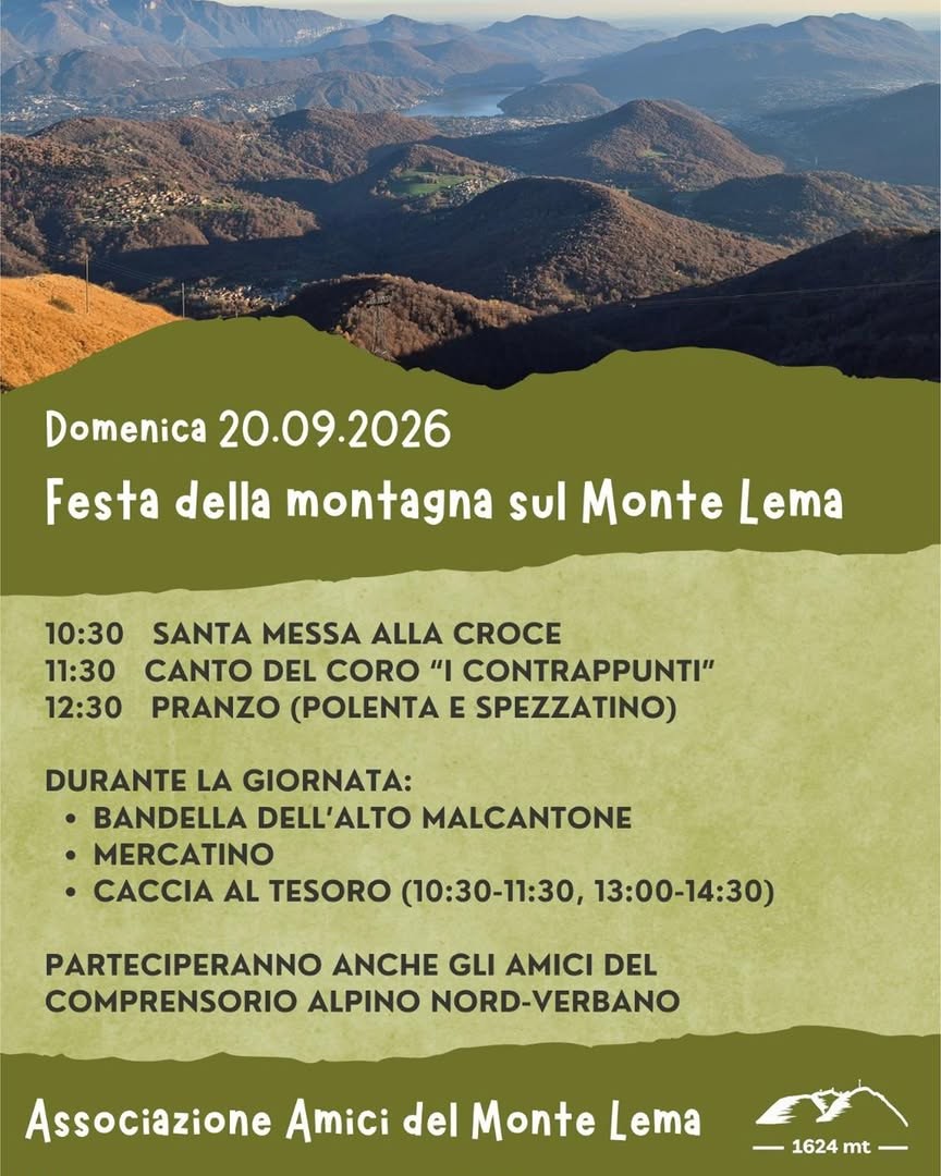 Copertina di Festa della montagna sul Monte Lema