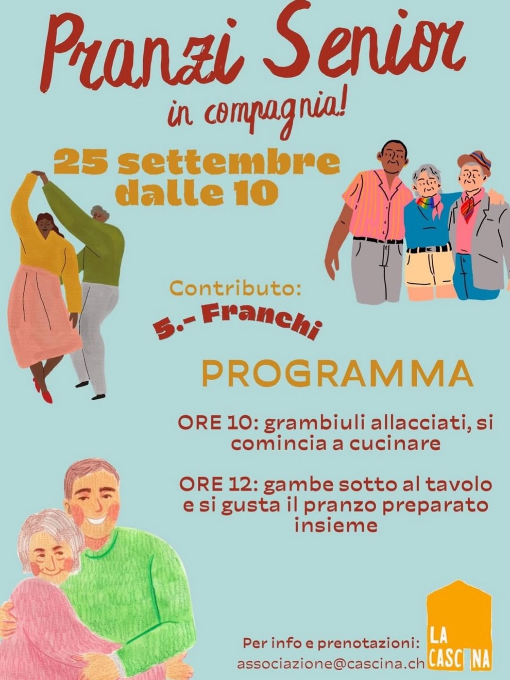 Copertina di Pranzi Senior in compagnia