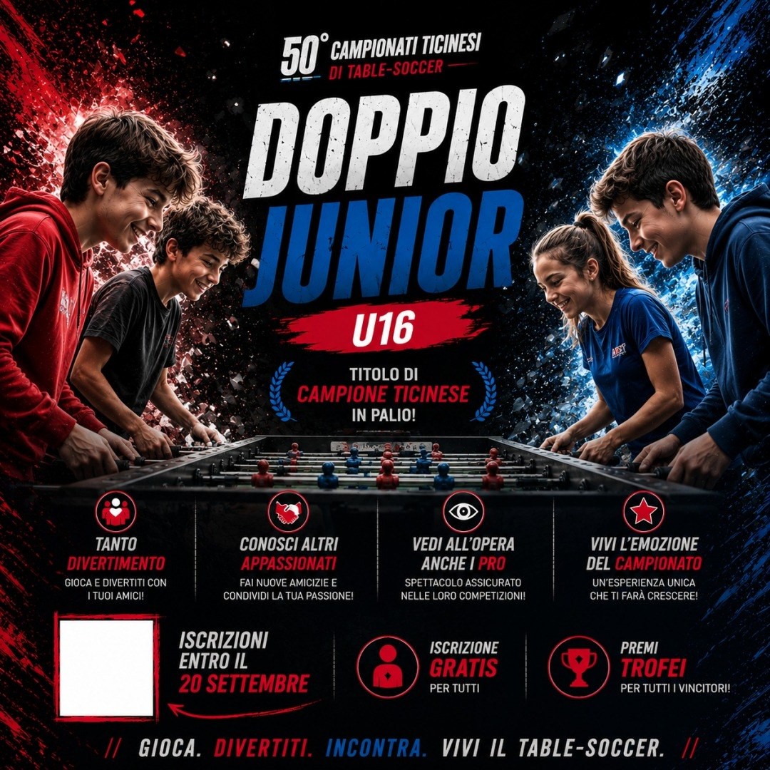 Copertina di Doppio Junior U16 - 50° Campionati Ticinesi di Table-Soccer