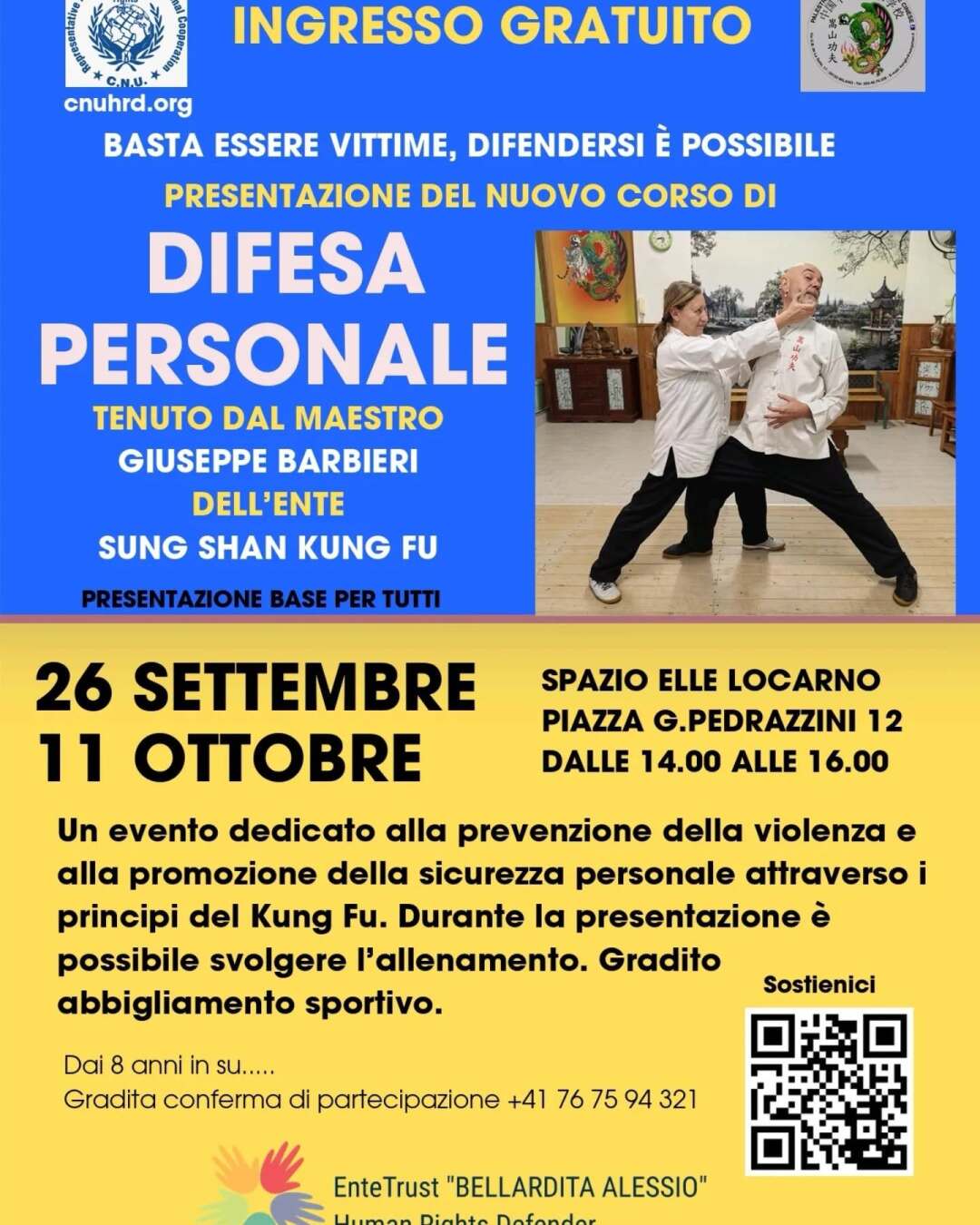 Copertina di Difesa personale – incontri di presentazione