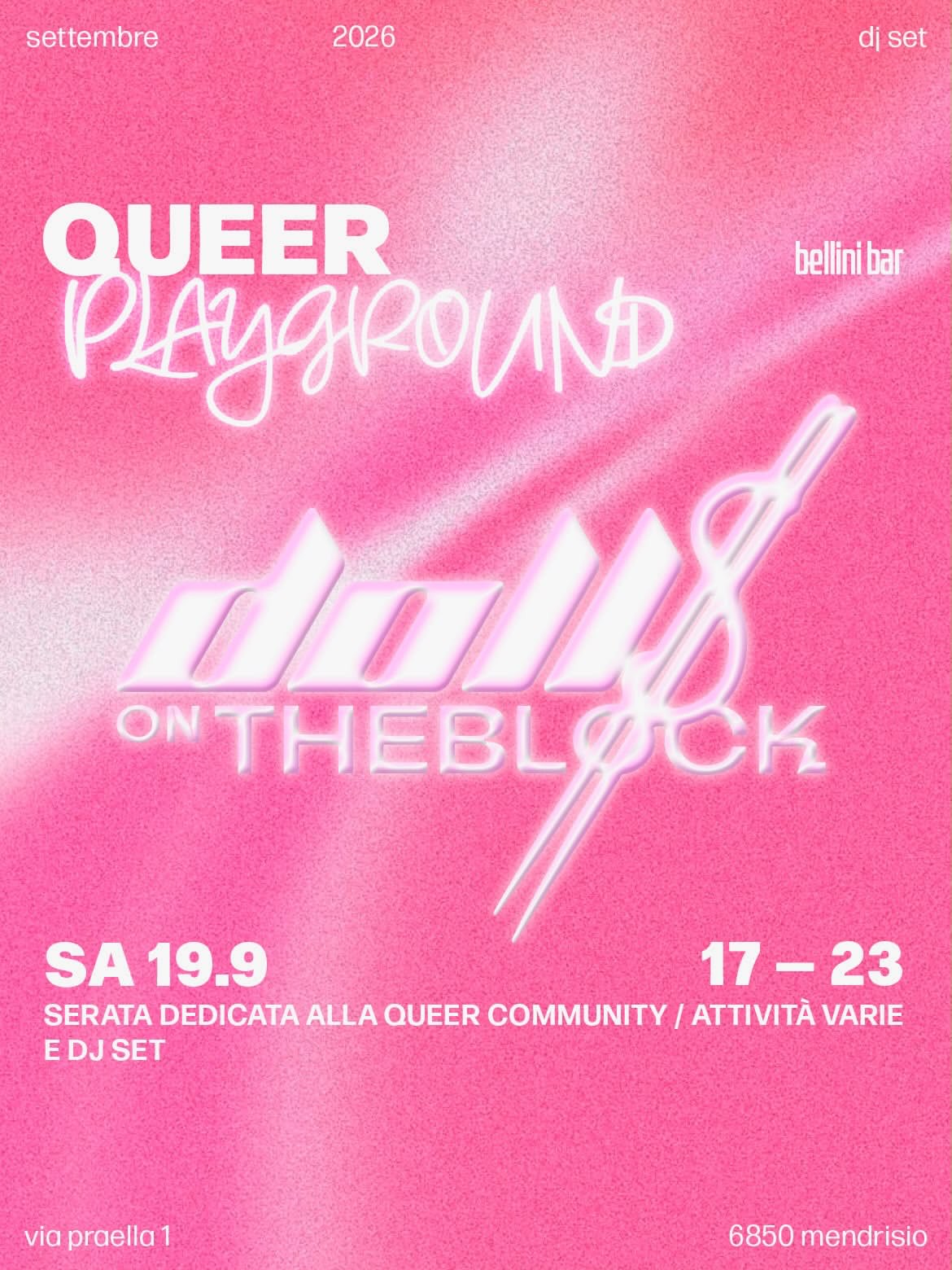 Copertina di Queer Playground: Serata dedicata alla queer community